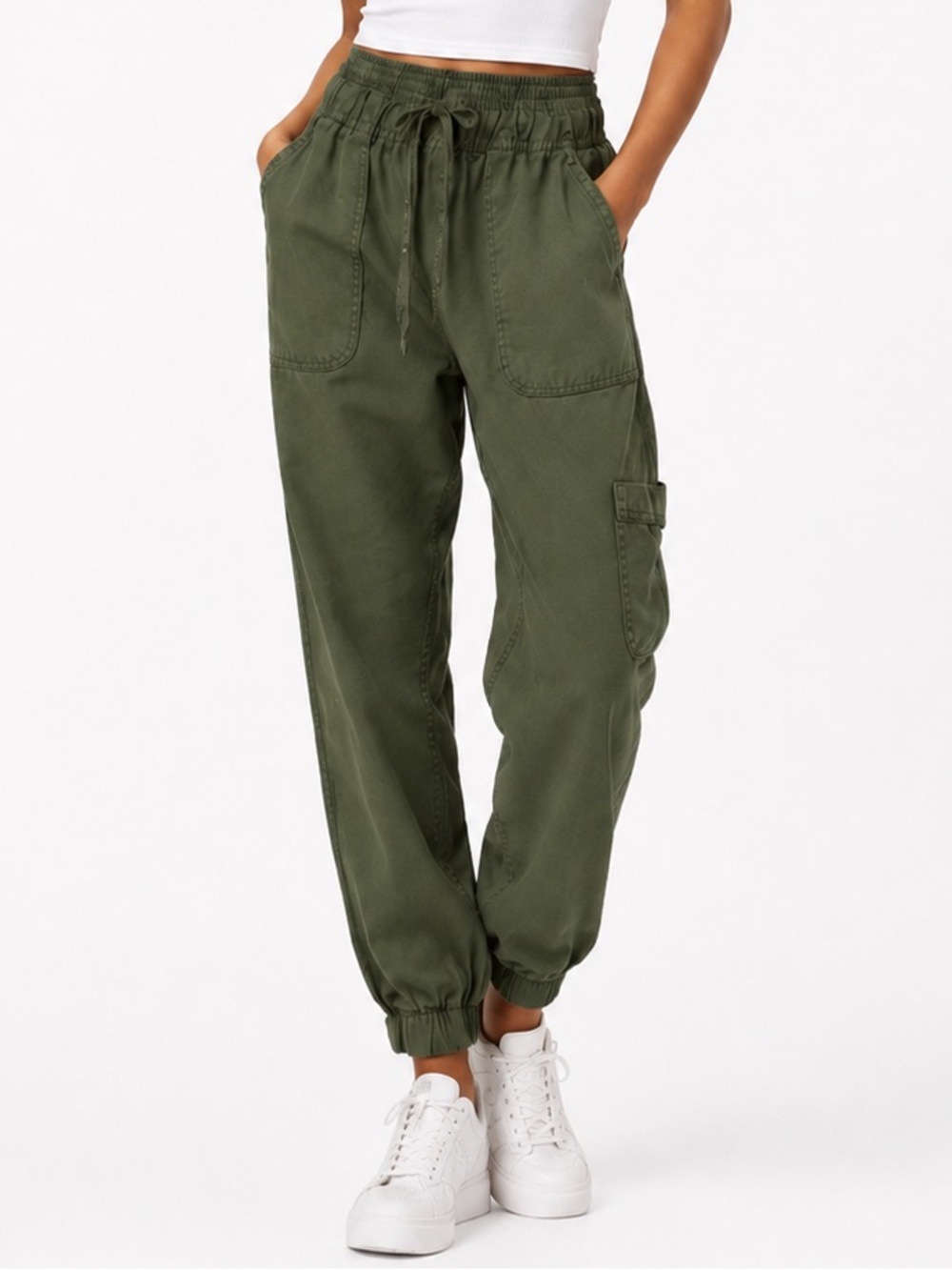 C&C California Utility Cargo Jogger Olive Green Women’s S Gorpcore Casual